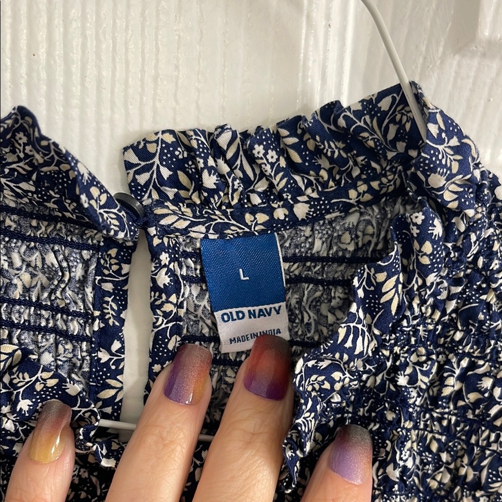 Old Navy Blue Floral Dress - Picture 2 of 6